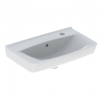 Praustuvas Ifö Spira Square, 50x31 cm,  su skyle maišytuvui dešinėje pusėje 